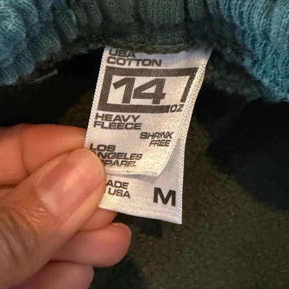 Los Angeles Apparel Green Jogger Pants - Picture 2 of 3